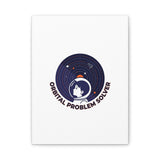 Orbital Problem Solver Canvas | space mission patch, astronaut art, cosmic science