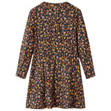 Children's dress with long sleeves, navy blue, size 104. Children's dress with