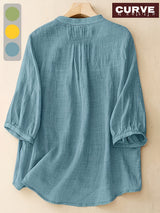 Casual Style Five-Quarter Sleeve