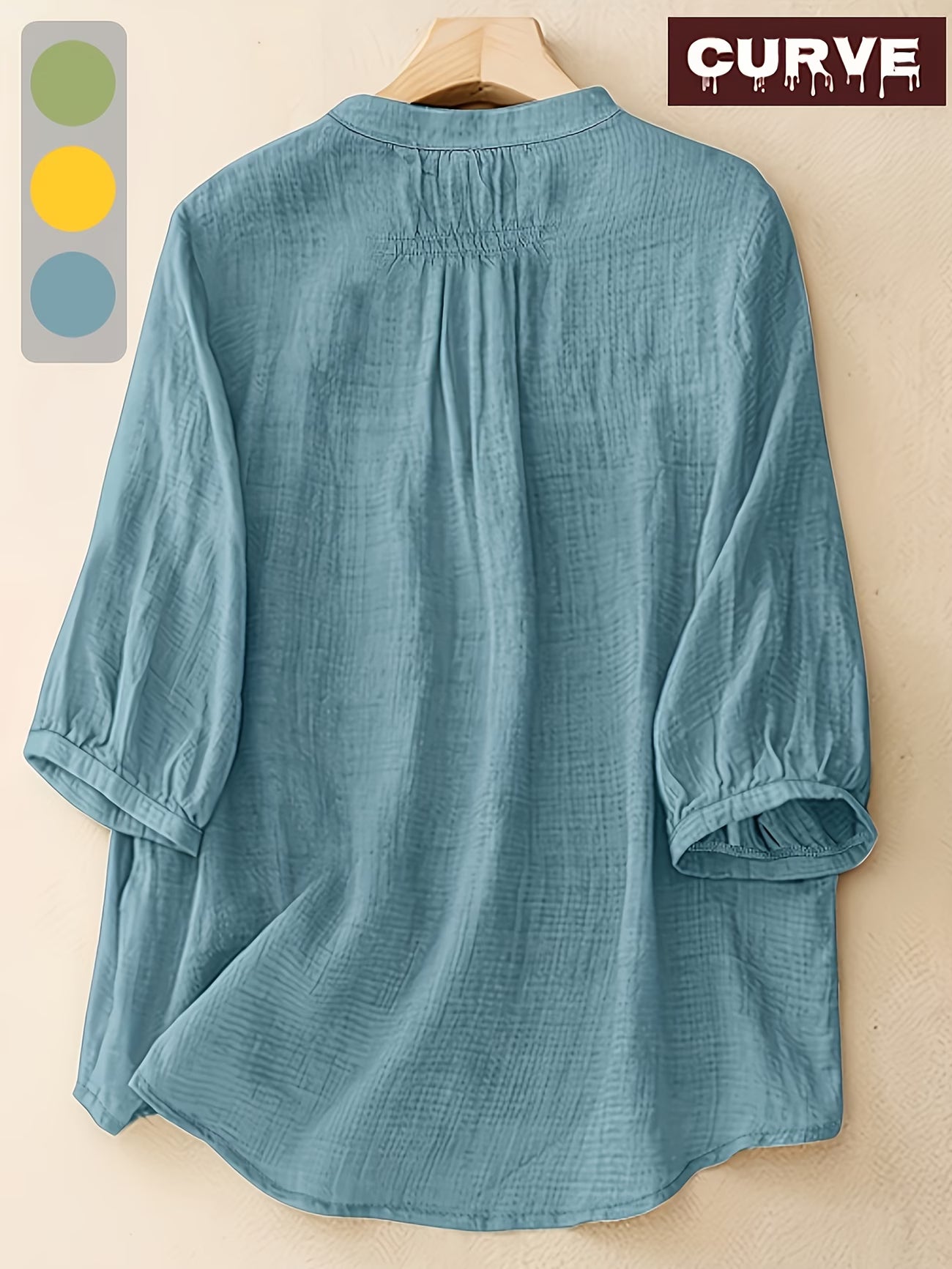 Casual Style Five-Quarter Sleeve