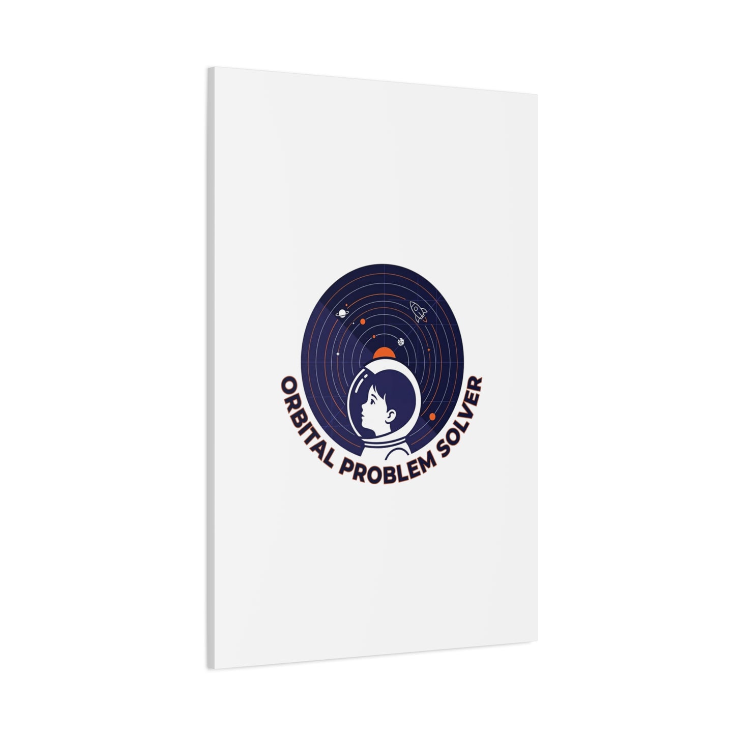 Orbital Problem Solver Canvas | space mission patch, astronaut art, cosmic science