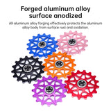 Bicycle Rear Derailleur Jockey Wheel Ceramic Bearing Aluminum Alloy 10T 12T 14T 16T Positive Negative Tooth for MTB Road Bike