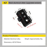 Quick-Slide Clip for IGT Camping Table, Aluminum Alloy Lamp Mount Base for Car Kitchen, Camping, Picnics, Parties