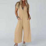 Women's Fashionable Slim-fit Casual Short-sleeve Jumpsuit