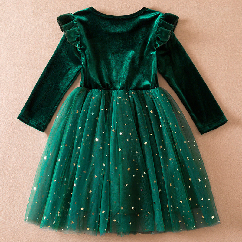 Autumn And Winter New Long Sleeved Girls' Dress
