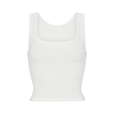 Outerwear Square-neck Midriff-baring Vest For Women