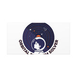 Orbital Problem Solver Canvas | space mission patch, astronaut art, cosmic science