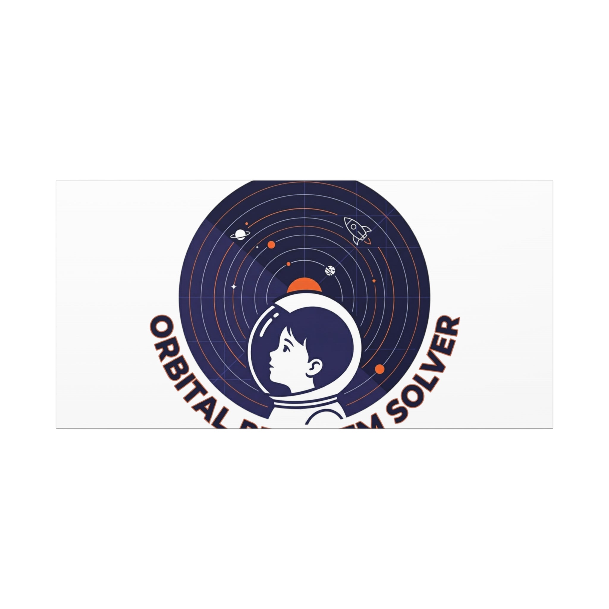 Orbital Problem Solver Canvas | space mission patch, astronaut art, cosmic science