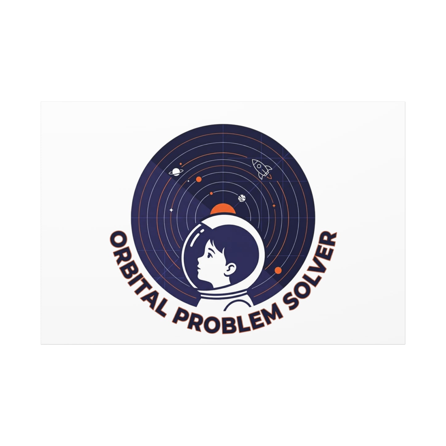 Orbital Problem Solver Canvas | space mission patch, astronaut art, cosmic science