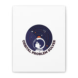 Orbital Problem Solver Canvas | space mission patch, astronaut art, cosmic science