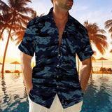 Men's Plus-Size Printed Casual Loose Short-Sleeve