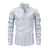 Stylish High-end Striped Mens Shirt