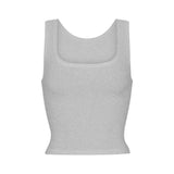 Outerwear Square-neck Midriff-baring Vest For Women