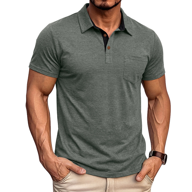 Men's Short-sleeve Lapel T-shirt Polo Shirt