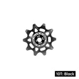 Bicycle Rear Derailleur Jockey Wheel Ceramic Bearing Aluminum Alloy 10T 12T 14T 16T Positive Negative Tooth for MTB Road Bike