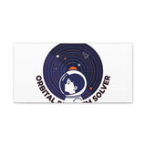 Orbital Problem Solver Canvas | space mission patch, astronaut art, cosmic science