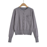 Round neck long sleeved shirt with small chest pocket