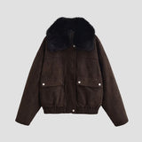 Street fur collar jacket women's clothing