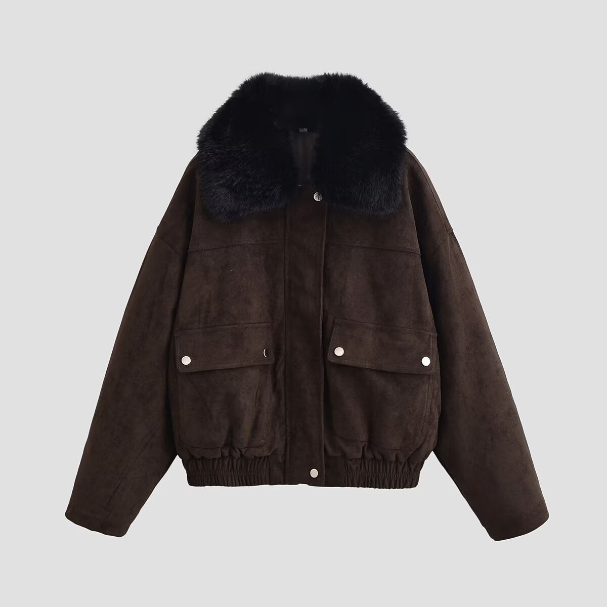 Street fur collar jacket women's clothing