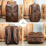 Outdoor Leather Large-Capacity Backpack