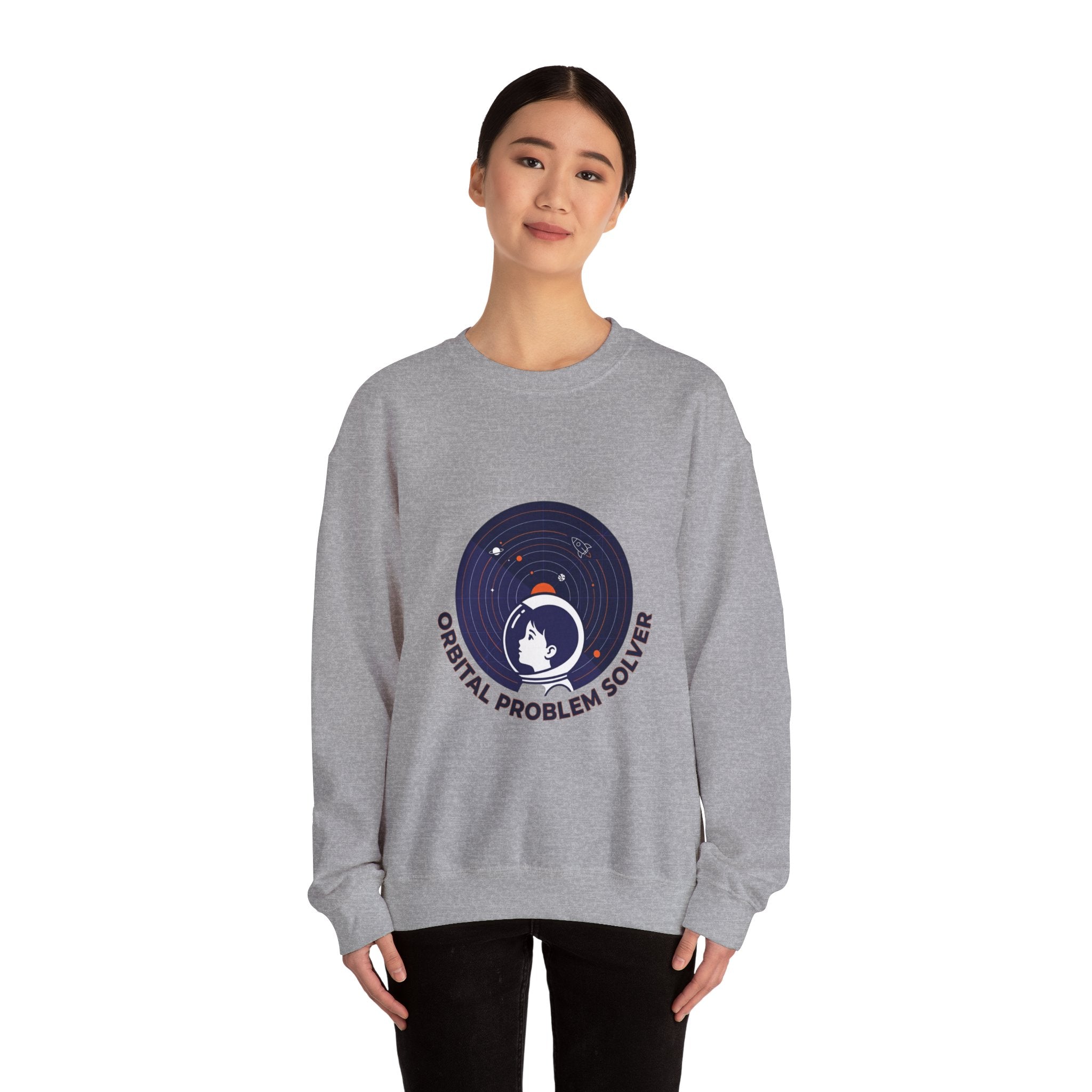 Orbital Problem Solver Sweatshirt | mission patch, space science nerd