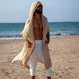 Casual Hooded Sun Protection Beachwear for Men Versatile Vacation Windbreaker Coat