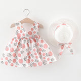 Girls' Summer Baby Girls' Short Sleeve Suit Skirt