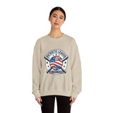 Patriotic Baseball Graphic Sweatshirt | vintage baseball graphic, red white blue shirt