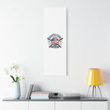 Patriotic Baseball Emblem Canvas | Vintage Red White Blue Baseball Wall Art