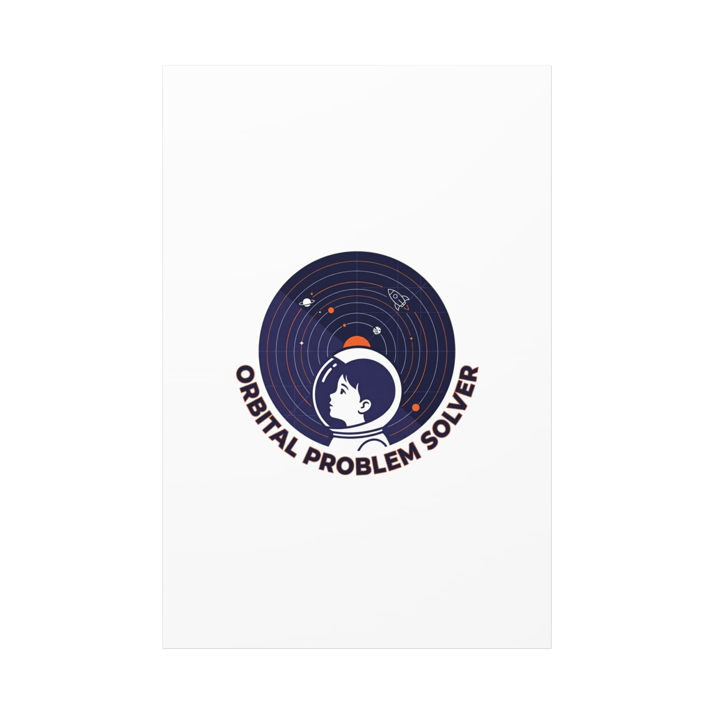 Orbital Problem Solver Canvas | space mission patch, astronaut art, cosmic science