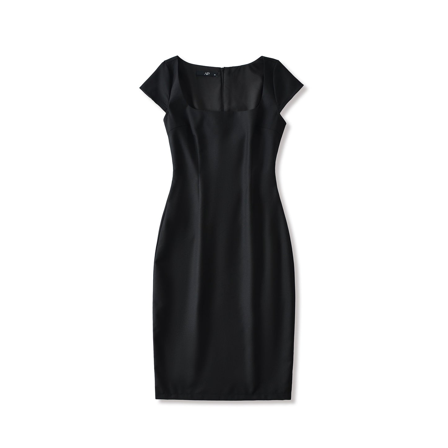 Solid color pullover square neck dress