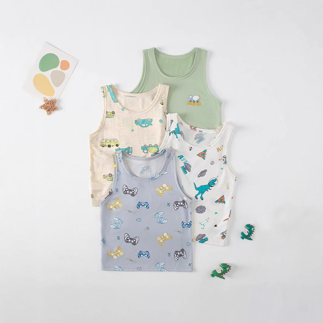 Thin Vest For Boys And Girls Comfortable Casual All-match Sleeveless Waistcoat
