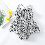 R Cotton Leopard Short Climbing Style Dress
