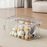 Large Transparent Plastic Storage Box - Perfect for Organizing Clothes, Quilts, Toys, and Snacks in Wardrobe & Home Use