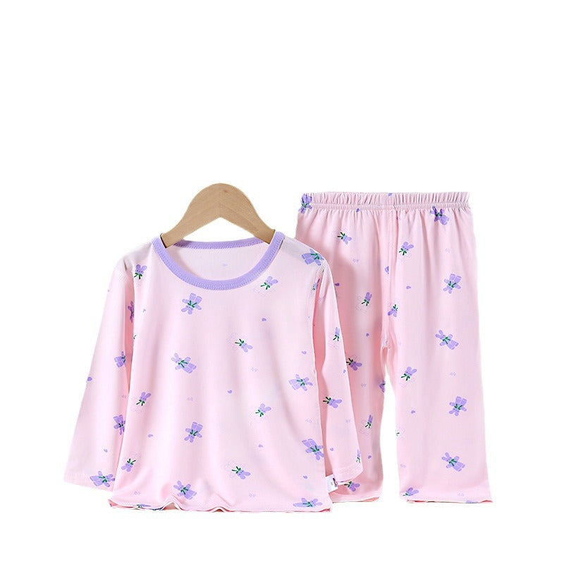 Youke Silk Home Wear Nine-quarter Sleeve Boneless Suit