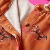 Children's dress cognac size 116