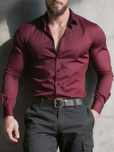 Casual Mens Long-sleeve Dress Shirt