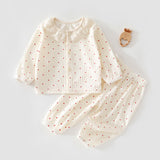 Cute Long-sleeve Cotton Set For Babies And Toddlers