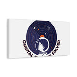 Orbital Problem Solver Canvas | space mission patch, astronaut art, cosmic science