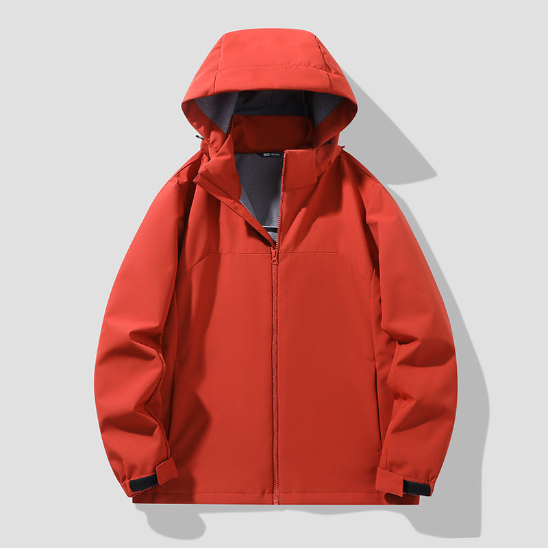 Outdoor Couple's Hardshell Jacket Single-Layer Hiking Coat