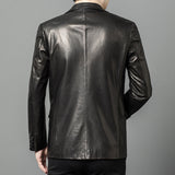 High-end Oil-Waxed Sheepskin Fashionable Casual Blazer