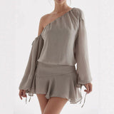 Chiffon Off-shoulder Dress For Women