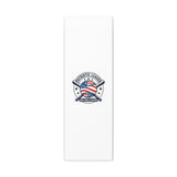Patriotic Baseball Emblem Canvas | Vintage Red White Blue Baseball Wall Art