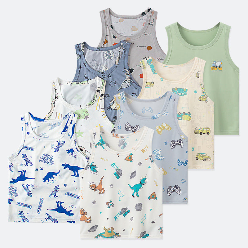 Thin Vest For Boys And Girls Comfortable Casual All-match Sleeveless Waistcoat