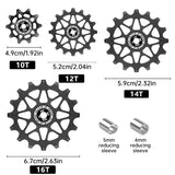 Bicycle Rear Derailleur Jockey Wheel Ceramic Bearing Aluminum Alloy 10T 12T 14T 16T Positive Negative Tooth for MTB Road Bike