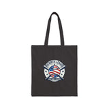 Patriotic Baseball Crest Tote Bag | Vintage Red White Blue, Ballpark Aesthetic