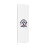 Patriotic Baseball Emblem Canvas | Vintage Red White Blue Baseball Wall Art