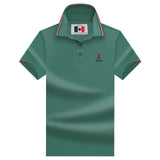Embroidered Little Bee Short-Sleeve Lapel Polo Shirt