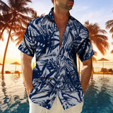 Men's Plus-Size Printed Casual Loose Short-Sleeve