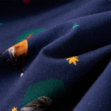 Children's dress with long sleeves and drawstring, navy blue, size 104